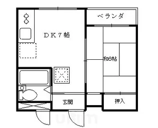 宇治川ハイツ【3階】の間取り