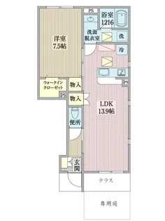 メゾン・ルピナス【1階】の間取り