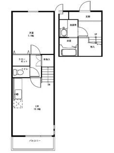 ブルーム浜寺II【2階】の間取り