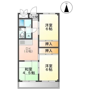 サンライフ大元【2階】の間取り