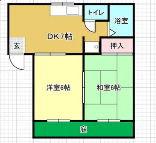 ベイセゾン【1階】の間取り