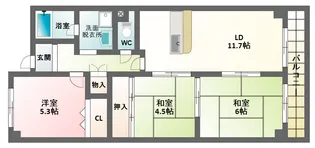 フォレスタ育和【4階】の間取り
