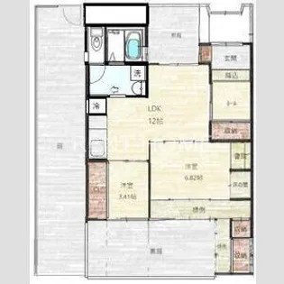 レトロハウス植松町V【1階】の間取り