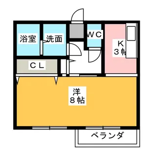 コーポN B【1階】の間取り