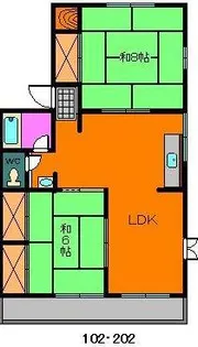 ツインハイツADACHI【1階】の間取り