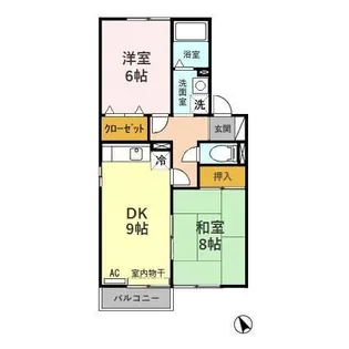 セジュール佐賀【1階】の間取り