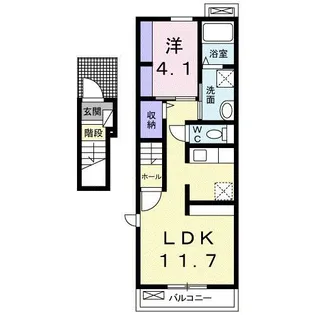 リアンI【2階】の間取り