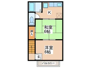 プチハイム柏原2【3階】の間取り