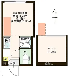 東京都豊島区長崎2【アパート】の間取り