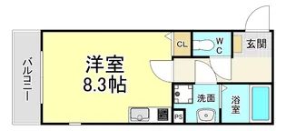 Sou.leaf九工大前【1階】の間取り