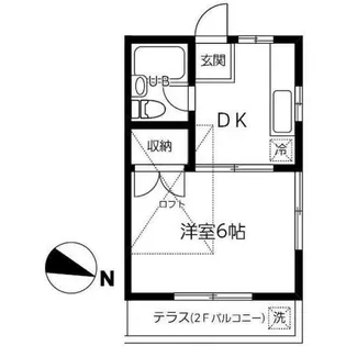 東村山YKハイツ【2階】の間取り