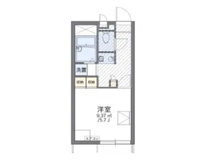 レオパレスジェイ新福【1階】の間取り