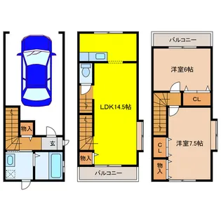 静岡県浜松市中央区鴨江4【一戸建】の間取り