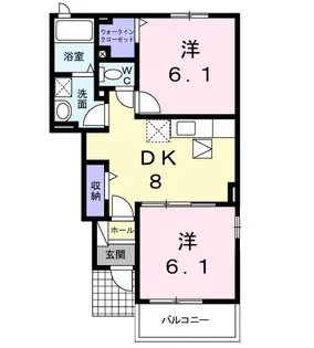 グレイスフルB【1階】の間取り