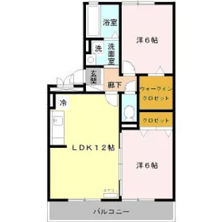 千葉県大網白里市永田【アパート】の間取り