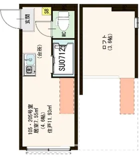 Gluck江原町【1階】の間取り