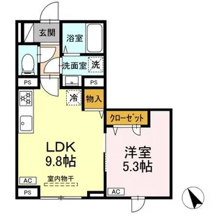 東京都板橋区中台3【アパート】の間取り