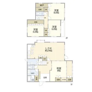 神奈川県大和市福田【一戸建】の間取り