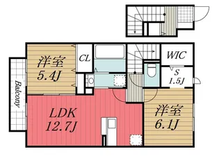 千葉県市原市東国分寺台5【アパート】の間取り