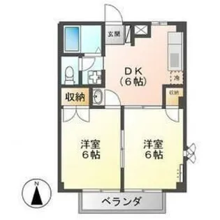 スカイハイツC棟【2階】の間取り