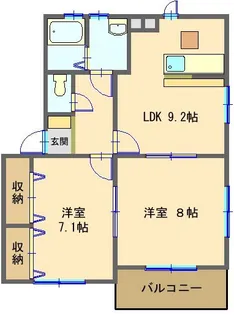 ドミールA・K【1階】の間取り