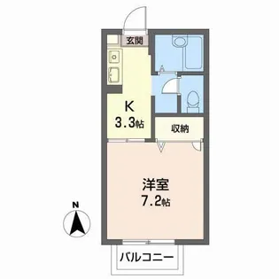 グリーンパレスMOMO【2階】の間取り
