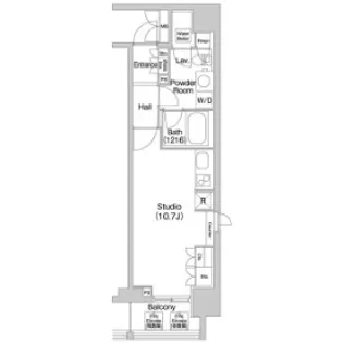 コンフォリア北参道【13階】の間取り