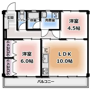 友孝マンション【2階】の間取り