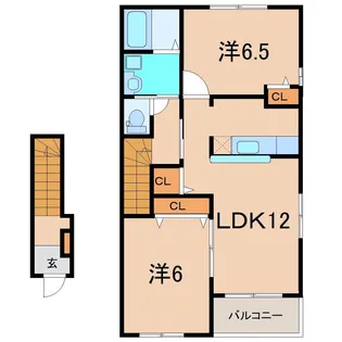 スカイガーデンII【2階】の間取り