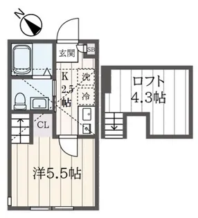 フィリシア石川町壱番館【2階】の間取り