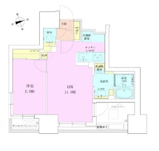 RBM築地レジデンス【13階】の間取り