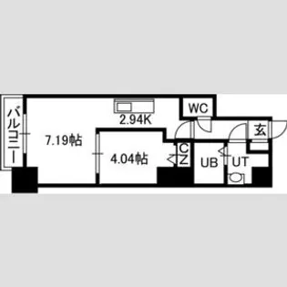 PRIME URBAN札幌医大前【4階】の間取り