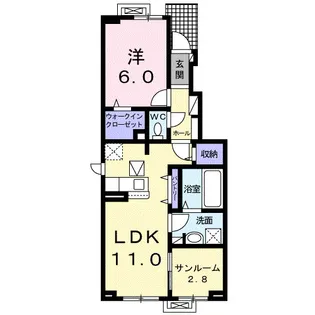 新潟県柏崎市城塚【アパート】の間取り