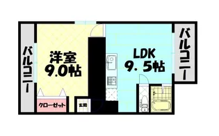 ワンウッドハイツ【5階】の間取り