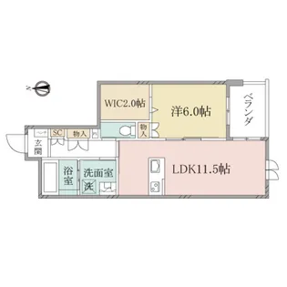 (シニア限定)ヘーベルヴィレッジ武蔵新城~リープ・グランツ~【1階】の間取り