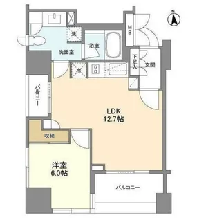 ラサンテ麻布十番【5階】の間取り