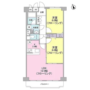 エーデルコートもえぎ野【3階】の間取り