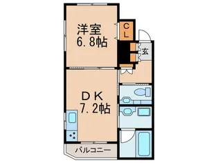 テラス風見鶏【1階】の間取り
