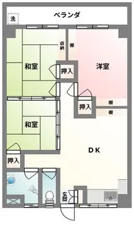 西沖商マンション【6階】の間取り