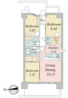 東京都武蔵野市境2【マンション】の間取り
