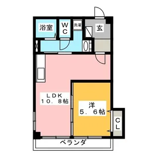 クイール若宮【4階】の間取り