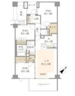 プラウド新宿中落合【1階】の間取り