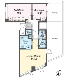 パシフィックレジデンス目黒本町【6階】の間取り