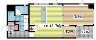 ジークレフ神戸元町【11階】の間取り