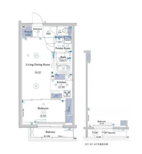 東京都墨田区墨田1【マンション】の間取り
