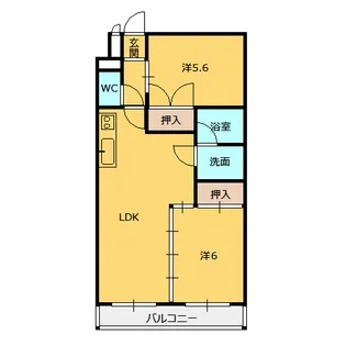 ダイヤモンドメゾン【5階】の間取り