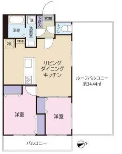 ローラン武蔵野【4階】の間取り