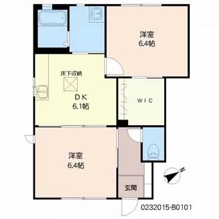 ストーク 2番館 B棟【1階】の間取り