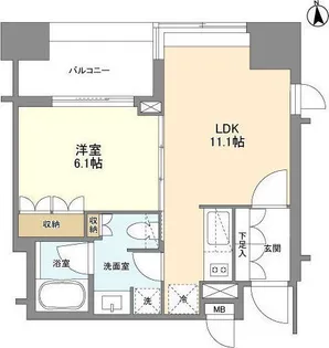 LaSante麻布十番【10階】の間取り
