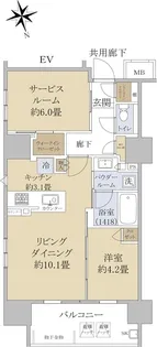 アクシルコート早稲田【5階】の間取り